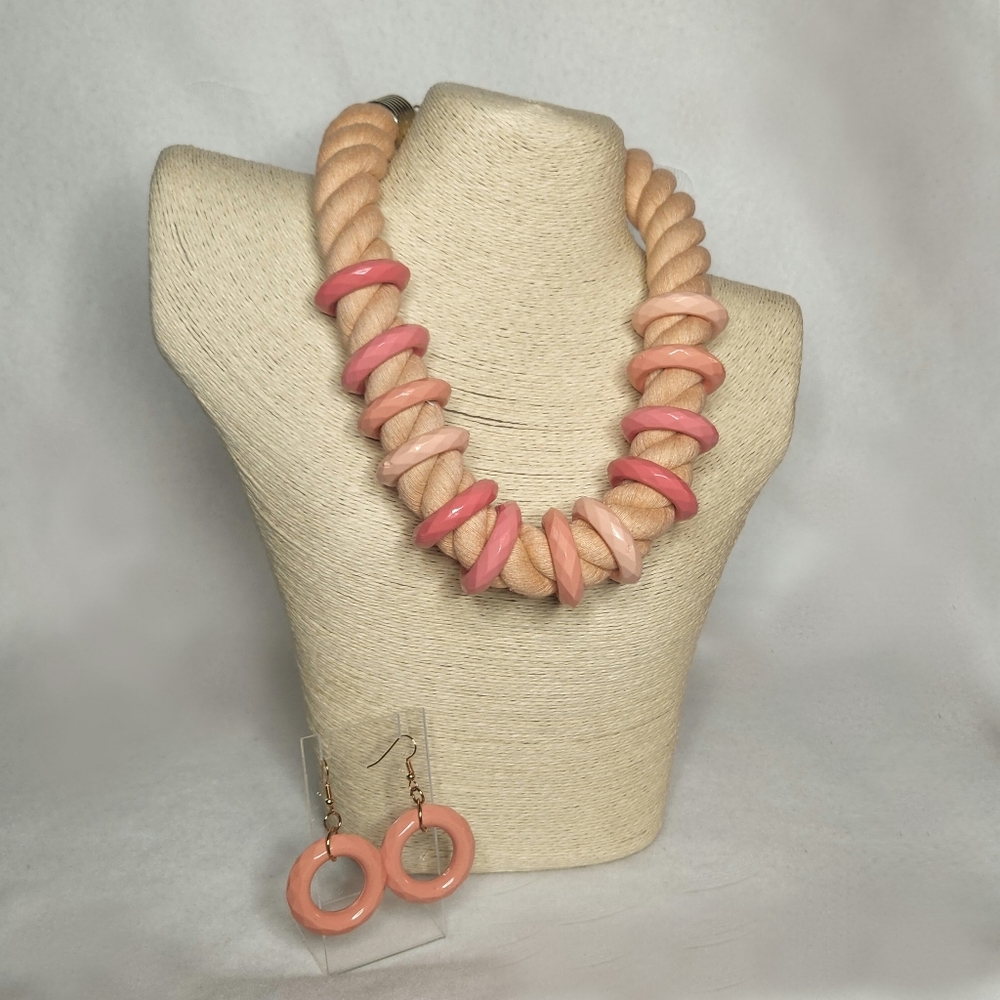 True Cord Necklace & Earring Set